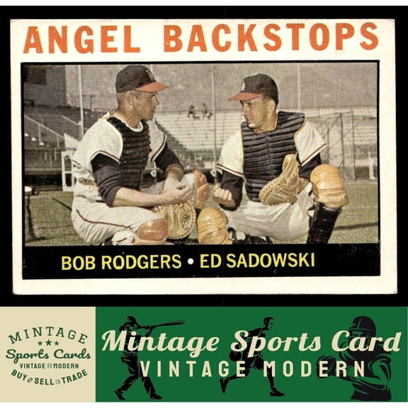 1964 Topps Angel Backstops (Bob Rodgers / Ed Sadowski) #61