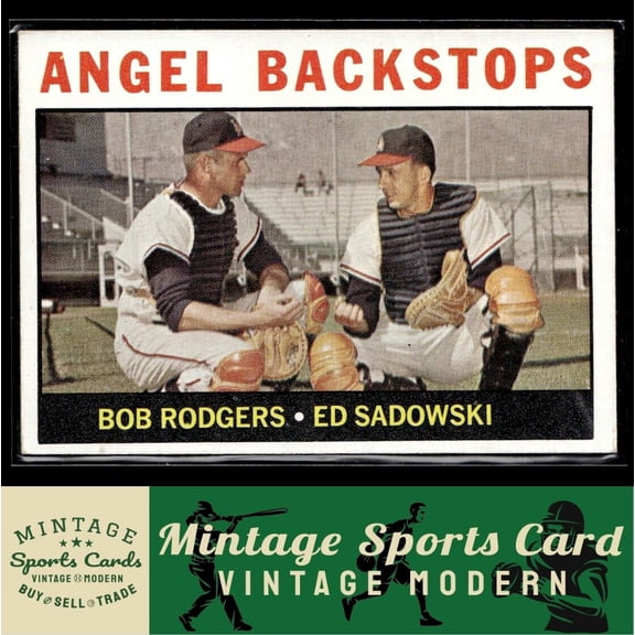 1964 Topps Angel Backstops (Bob Rodgers / Ed Sadowski) CPC #61