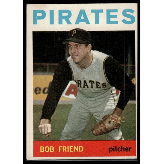 1964 Topps Baseball Bob Friend #74 Pittsburgh Pirates Baseball Card Excellent