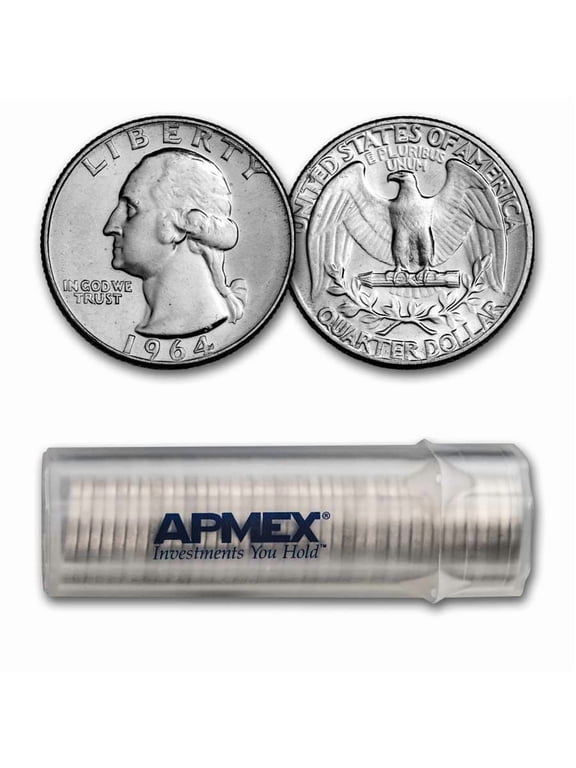1964 Washington Quarter 40-Coin Roll BU