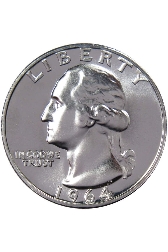 1964 Washington Quarter Choice Proof 90% Silver 25c US Coin Collectible