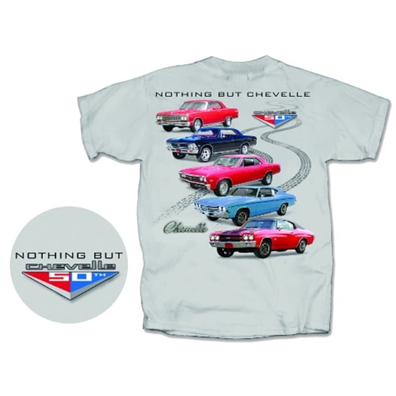 1964 to 1972 Chevy Chevelle- Malibu T-Shirt by Joe Blow T's Medium Grey