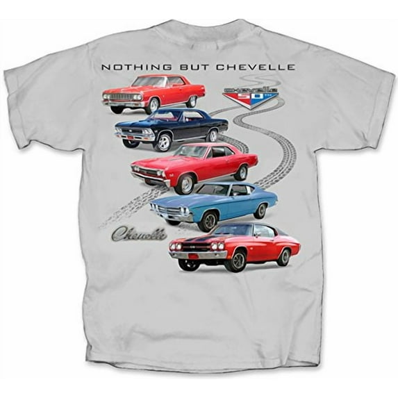 1964 to 1972 Chevy Chevelle- Malibu T-Shirt by Joe Blow T's XX-Large Grey