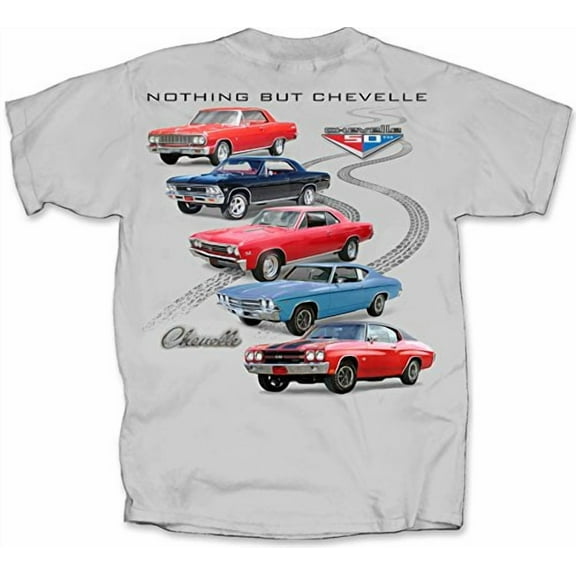 1964 to 1972 Chevy Chevelle- Malibu T-Shirt by Joe Blow T's XX-Large Grey