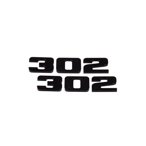 1964 to Present FORD MUSTANG 302 BILLET EMBLEM PAIR BLACK OUT LOOK 3667-109