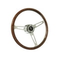 thumbnail image 1 of 1965-1967 Ford Mustang; VSW 6 Bolt Deluxe Rivetted Wood Steering Wheel Kit, Running Pony Emblem, 1 of 3