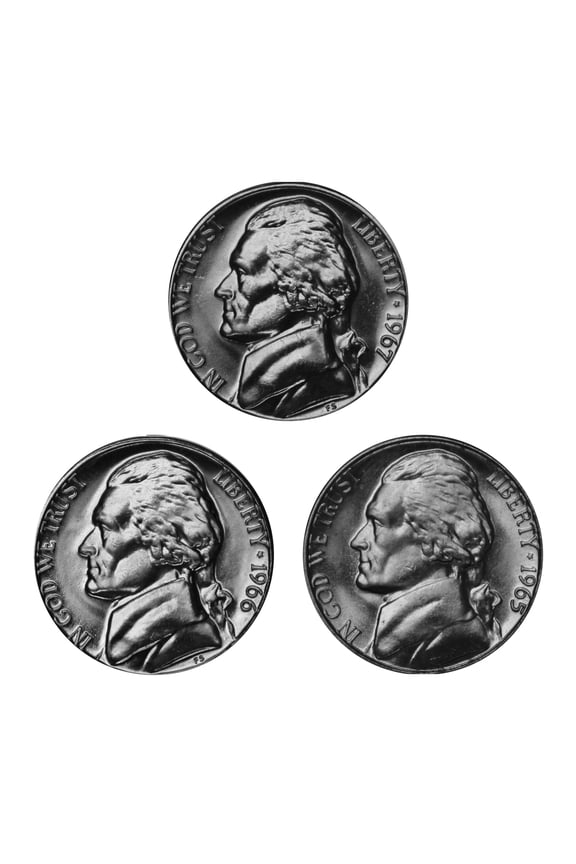 1965-1967 SMS Jefferson Nickel Run - 3 Coins