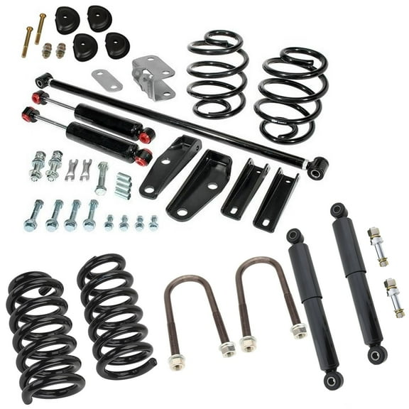 Speedway Motors Lowering Kit Compatible with 1965-1972 Chevy C10 3/5 Drop, Complete Suspension Kit