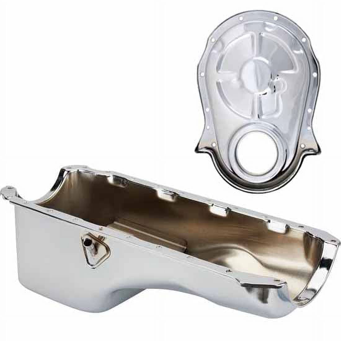 1965-90 Big Block Chevy Chrome Oil Pan & Timing Cover - Walmart.com