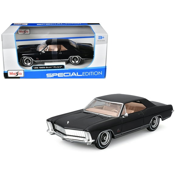 1965 Buick Riviera Gran Sport Black Metallic "Special Edition" Series 1/26 Die Cast Model Car by Maisto