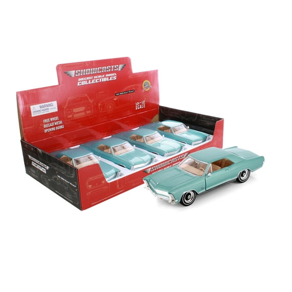 1965 Buick Riviera Hardtop, Blue - Showcasts 37214 - 1/26 Scale Diecast Model CarPlastic
