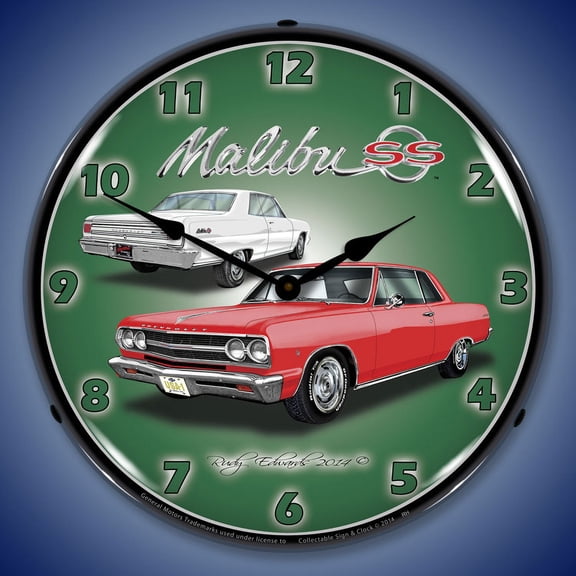 1965 Chevelle Malibu SS Wall Clock, Lighted