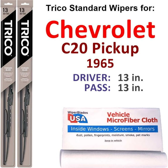 1965 Chevrolet C20 Pickup Wiper Blades (Set of 2)