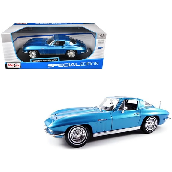 1965 Chevrolet Corvette Blue Metallic 1/18 Diecast Model Car by Maisto