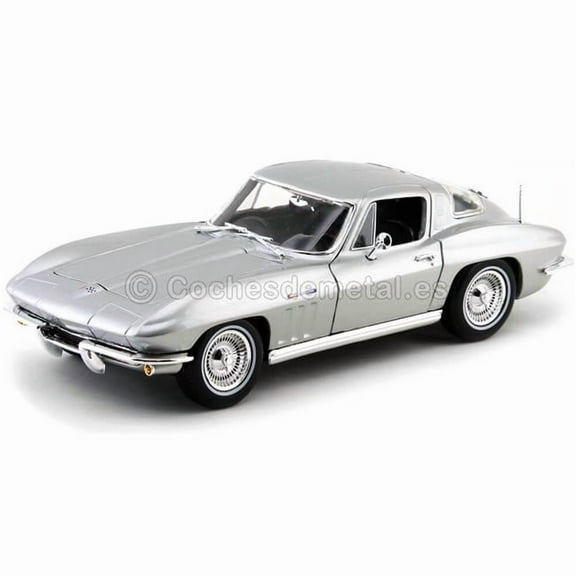 1965 Chevrolet Corvette Diecast Model Car for 1-18 Scale, Silver