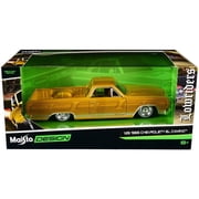 1965 Chevrolet El Camino Lowrider Gold Metallic with Graphics Lowriders Series 1-25 Diecast Model Car