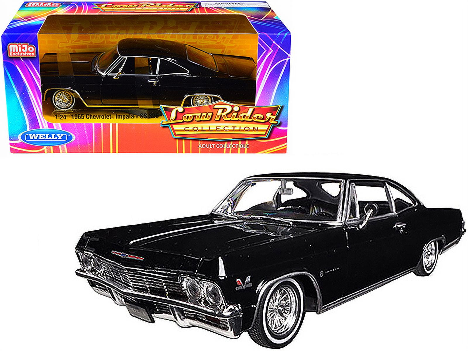 ウェリー 1/24 1965 シボレー インパラ SS 396 - BLACK 1965 Chevrolet Impala SS 396 Hardtop (Black with Brown Interior)