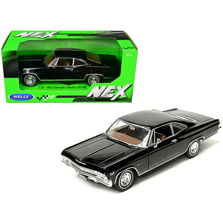 ウェリー 1/24 1965 シボレー インパラ SS 396 - BLACK 1965 Chevrolet Impala SS 396 Black with Brown Interior