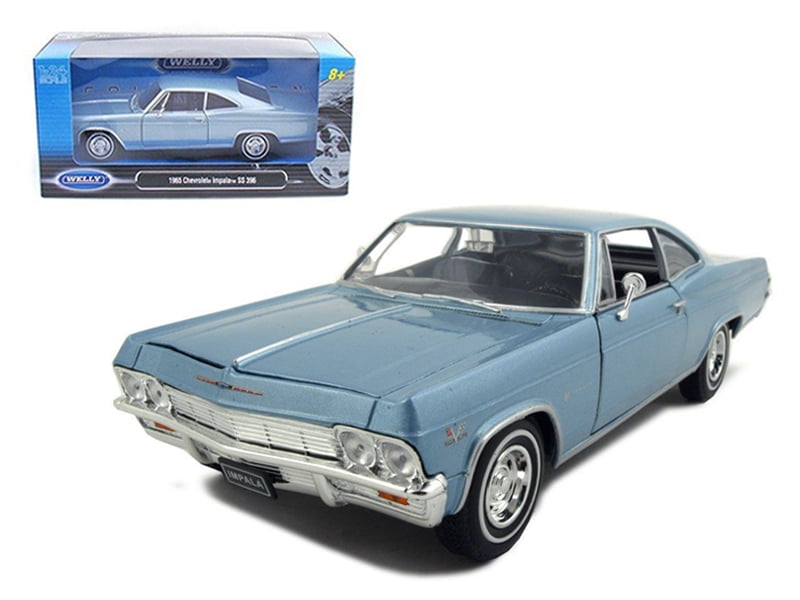 1965 Chevrolet Impala SS 396 Light Blue 1/24 Diecast Car Model by