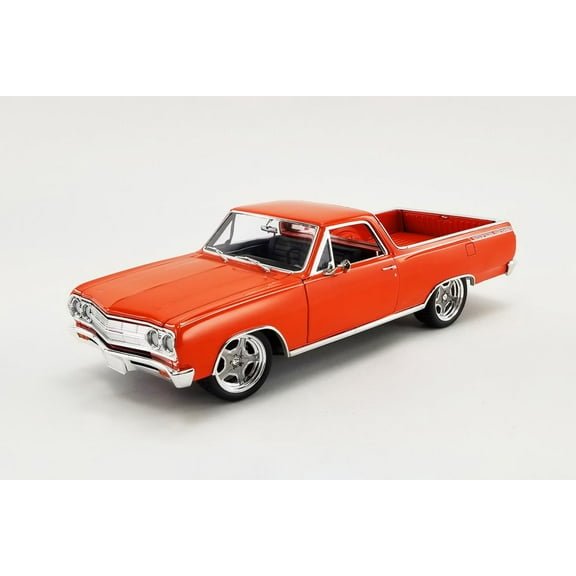 1965 Chevy El Camino SS Custom Cruiser, Orange - Acme A1805412 - 1/18 Scale Diecast Model Toy Car
