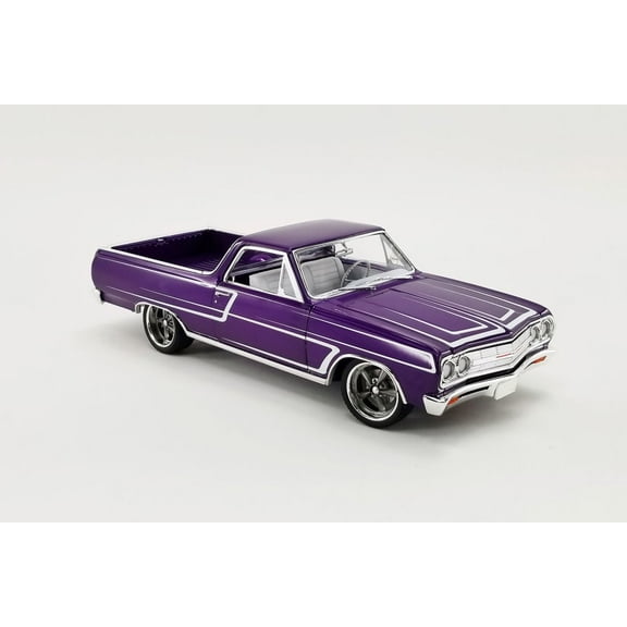 1965 Chevy El Camino SS Custom Cruiser, Purple - Acme A1805413 - 1/18 Scale Diecast Model Toy Car
