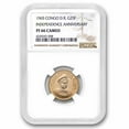 thumbnail image 1 of 1965 Congo Proof Gold 25 Francs 5th Anniversary PF-66 NGC, 1 of 3