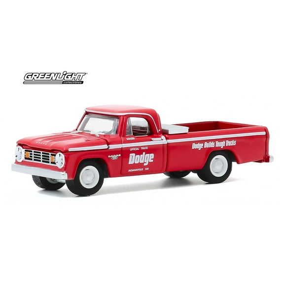 1965 Dodge D-200 Official Indy 500 Pickup Truck, Red - Greenlight 30184/48 - 1/64 scale Diecast Model Toy Car