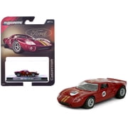 1965 Ford GT40 MK1 #25 Red Metallic with Gold Stripes "Collection" Series 1/64 Diecast Model Car by Majorette