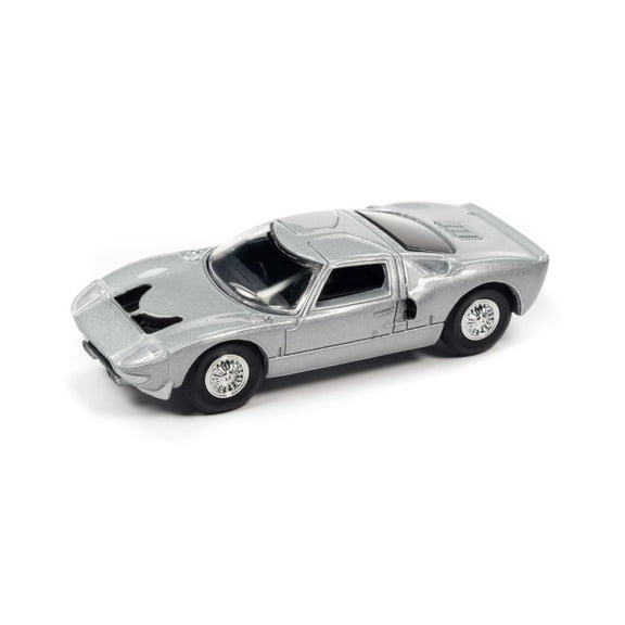 1965 Ford GT40 MK1, Silver - Auto World AWSP107/24A - 1/64 Scale Diecast Model Car
