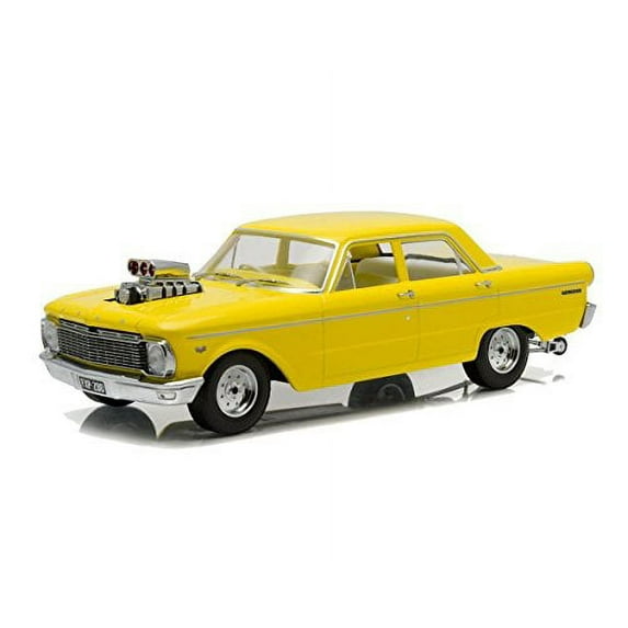 1965 Ford XP Falcon Yellow 50th Anniversary Limited Edition with Engine Blower 1/18 by Greenlight DDA004