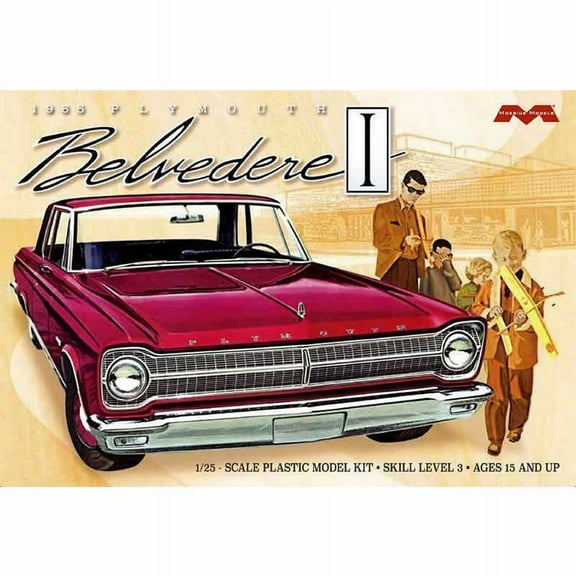 1965 Plymouth Belvedere 2 Door Coupe 1/25 Scale Plastic Model Kit Mobius