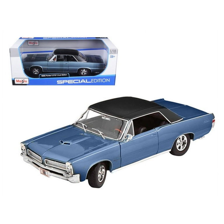 1965 Pontiac GTO Hurst Blue with Black Top 1/18 Diecast