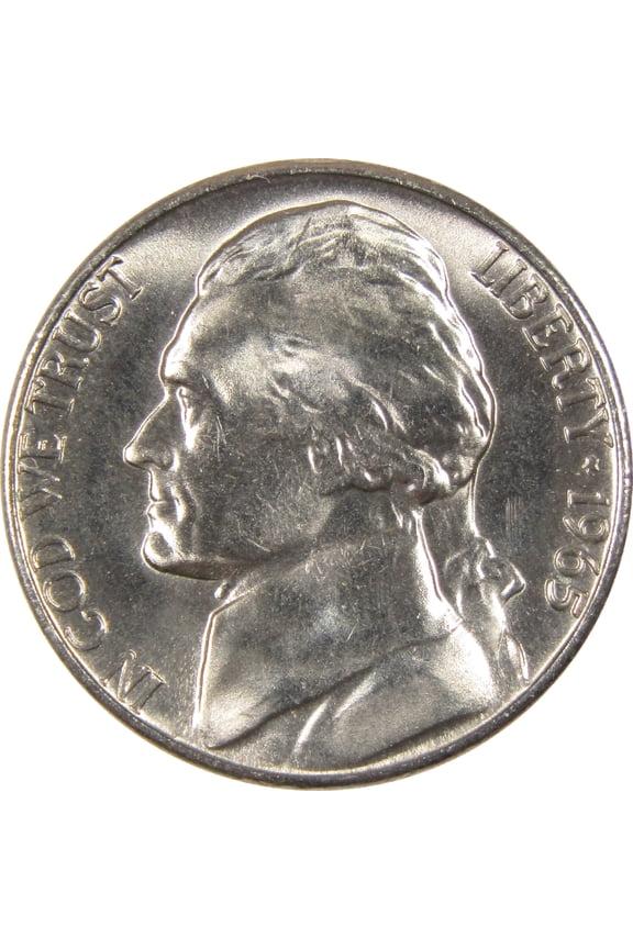 1965 SMS Jefferson Nickel Uncirculated 5c Coin