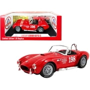 1965 Shelby Cobra 427 S/C Convertible #198 Red ACME Exclusive 1/18 Diecast Model Car by Shelby Collectibles