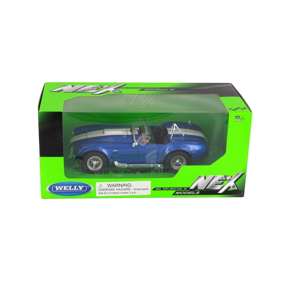 1965 Shelby Cobra 427 S/C Convertible, Blue - Welly 24002WBU/24 - 1/24 Scale Diecast Model Car