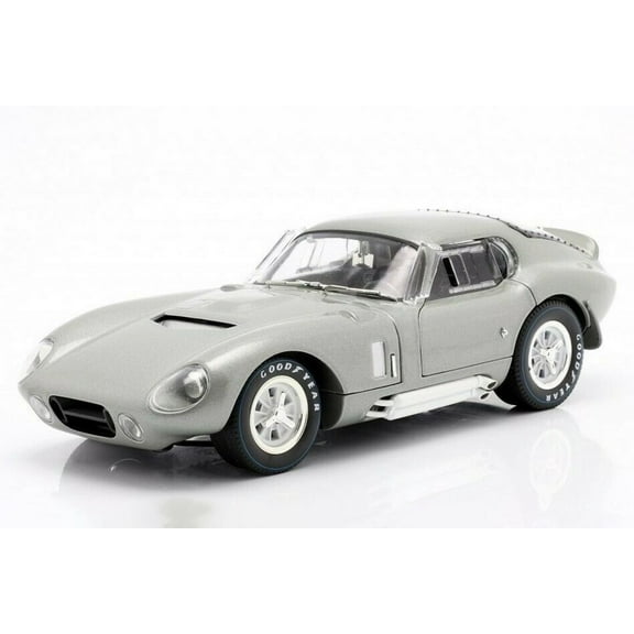 1965 Shelby Cobra Daytona Coupe, Silver - Shelby Collectibles SC132SV - 1/18 scale Diecast Model Toy Car