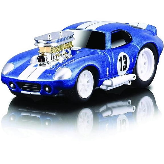1965 Shelby Daytona Coupe #13 Blue Metallic with White Stripes 1/64 Diecast Model Car by Muscle Machines