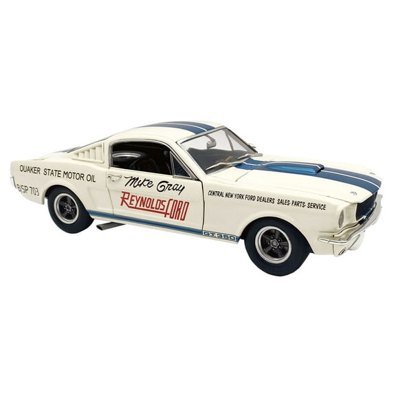 1965 Shelby GT350 "Reynolds Ford" White with Blue Stripes Limited Edition to 204 pieces Worldwide 1/18 Diecast Model Car by ACME