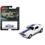 1965 Shelby GT350 White with Blue Stripes "Collection" Series 1/64 Diecast Model Car by Majorette