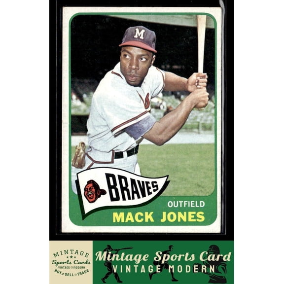 1965 Topps Mack Jones #241 Milwaukee Braves Baseball Card