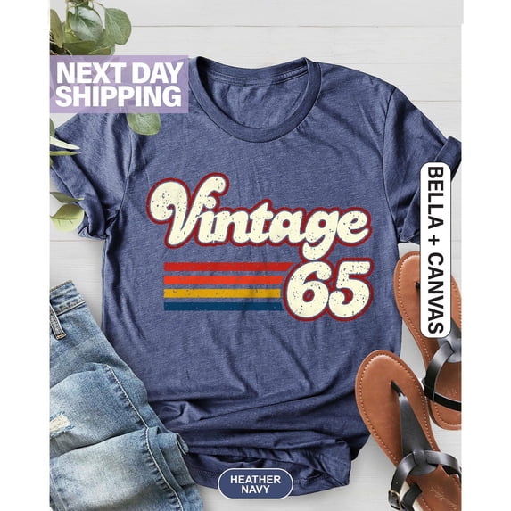 1965 Vintage Birthday Gift Tee, Retro Style, 60th Birthday for Women, Vintage 1965 T-Shirt, 60th Birthday, 60th Birthday Gift, Father Gift All Size S-5Xl