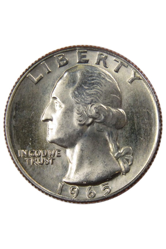 1965 Washington Quarter BU Uncirculated Mint State 25c US Coin Collectible
