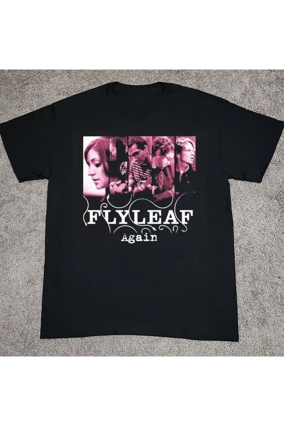 NEW Flyleaf Band Again Member Short Sleeve Black Size S to 5XL Shirt