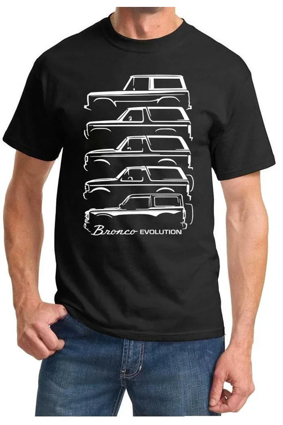 1966-2021 Ford Bronco 4x4 Evolution Classic Design Tshirt NEW