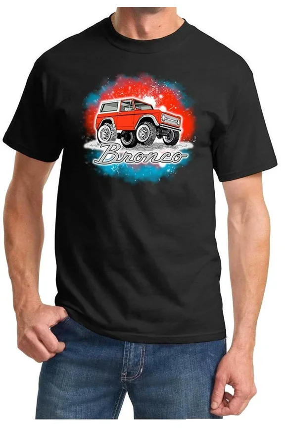 1966-77 Ford Bronco 4x4 Rad Rides Cartoon Design Tshirt NEW