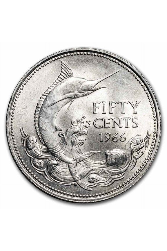 1966 Bahamas Silver 50 Cents BU