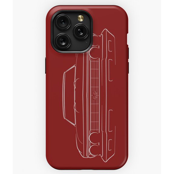 1966 Chevelle SS Front Stencil White G6566 Phone Case for iPhone17 16 15 14 13 12 11 Pro Max
