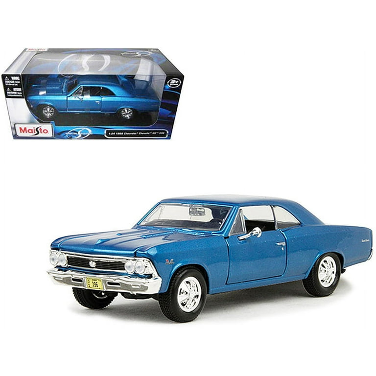 1/24 66 Chevrolet Chevelle SS396 ダイキャスト Maisto 1966 Chevrolet Chevelle SS 396 Blue 1/24 Diecast
