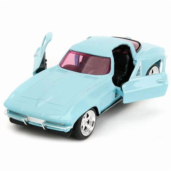 1966 Chevrolet Corvette Light Blue with Pink Tinted Windows Pink Slips Series 1-32 Scale Diecast Model Car