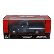 1966 Chevy C10 Pickup, Dark Blue - Showcasts 77355BU - 1/24 Scale Diecast Model Car